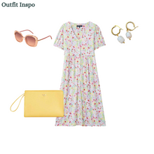 Load image into Gallery viewer, Crew Clothing - Kiki Jersey Dress - Floral Jade