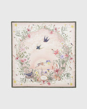 Load image into Gallery viewer, Fable - Ivory Running Bunny Narrative Square Scarf