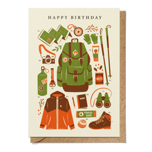 Load image into Gallery viewer, Bird & Co Studio - Hiking Kit Birthday Card