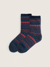 Load image into Gallery viewer, Sea Salt - Cabin Socks in Windward Dahlia Mix