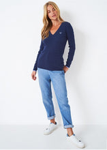 Load image into Gallery viewer, Crew Clothing - Heritage V Neck Cable Jumper - Navy