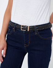 Load image into Gallery viewer, Crew Clothing - Plaited Leather Belt - Navy