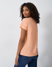 Load image into Gallery viewer, Crew Clothing - Perfect V Neck Slub T-shirt in Peach