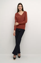 Load image into Gallery viewer, Culture - Annemarie V-Neck Pullover in Arabian Spice