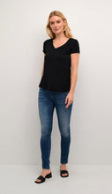 Load image into Gallery viewer, Culture - Poppy V-neck T-Shirt - Black