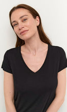 Load image into Gallery viewer, Culture - Poppy V-neck T-Shirt - Black