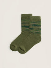 Load image into Gallery viewer, Sea Salt - Fair Isle Socks in Shingle Bay Hillside