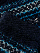 Load image into Gallery viewer, Sea Salt - Fairisle Socks in Shingle Bay Inkwell