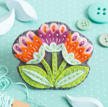 Load image into Gallery viewer, Hawthorn Handmade - Marianne Flower Brooch Felt Craft Kit