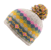 Load image into Gallery viewer, Kusan - PK1605 Bobble Hat - Grey Pink