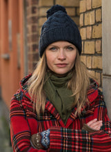 Load image into Gallery viewer, Kusan - PK2228 Cable Bobble Hat Turnup - Navy
