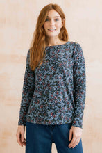 Load image into Gallery viewer, Lily & Me - Printed Poppies Riverside Top in Powder Blue