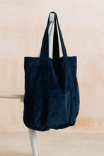 Load image into Gallery viewer, Lily & Me - Jumbo Cord Shopper Bag in Navy