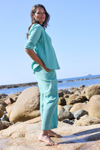 Load image into Gallery viewer, Lily & Me - Drift Trouser Seersucker Check in Ocean