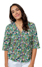 Load image into Gallery viewer, Lily & Me - Myrtle Top 3/4 Sleeve in Mayflower Navy