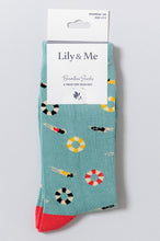 Load image into Gallery viewer, Lily & Me - Pool Swimmers Bamboo Socks Ocean