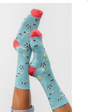 Load image into Gallery viewer, Lily & Me - Pool Swimmers Bamboo Socks Ocean