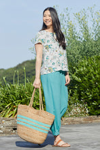 Load image into Gallery viewer, Lily & Me - Straw Day Bag Stripe - Sea Green