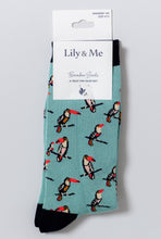 Load image into Gallery viewer, Lily & Me - Toucans Bamboo Socks Ocean