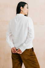 Load image into Gallery viewer, Lily & Me - Plain Check Flora Blouse in White