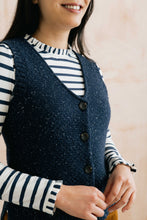 Load image into Gallery viewer, Lily & Me - Fleck Knit Ivy Waistcoat in Navy