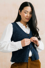 Load image into Gallery viewer, Lily & Me - Fleck Knit Ivy Waistcoat in Navy
