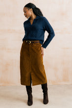 Load image into Gallery viewer, Lily & Me - Jumbo Cord Morwenna Skirt in Burnt Caramel