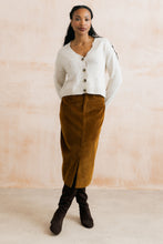 Load image into Gallery viewer, Lily & Me - Jumbo Cord Morwenna Skirt in Burnt Caramel