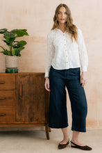 Load image into Gallery viewer, Lily & Me - Embroidered Patchwork Patsy Shirt in White
