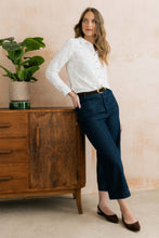 Load image into Gallery viewer, Lily & Me - Embroidered Patchwork Patsy Shirt in White