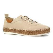 Load image into Gallery viewer, Lunar -  Evie Leather Plimsoll in Cream
