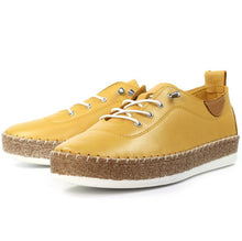 Load image into Gallery viewer, Lunar -  Evie Leather Plimsoll in Mustard