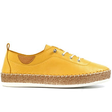 Load image into Gallery viewer, Lunar -  Evie Leather Plimsoll in Mustard