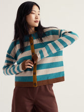 Load image into Gallery viewer, Sea Salt - Pinwell Cardigan in Bright Shape Estuary Mix