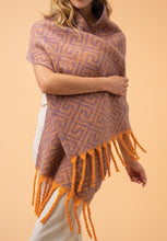 Load image into Gallery viewer, Powder - Athena Cosy Scarf - Tangerine/Lavender