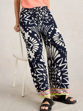Load image into Gallery viewer, White Stuff - Farah Wide Leg Trousers in Navy Multi