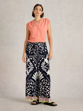 Load image into Gallery viewer, White Stuff - Farah Wide Leg Trousers in Navy Multi