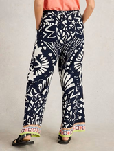Load image into Gallery viewer, White Stuff - Farah Wide Leg Trousers in Navy Multi