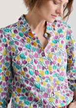 Load image into Gallery viewer, Sea Salt - Hope Cottage Blouse in Spring Tulips Chalk