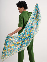 Load image into Gallery viewer, Sea Salt - May Garland Scarf in Zennor Stripe Border Chalk
