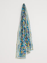 Load image into Gallery viewer, Sea Salt - May Garland Scarf in Zennor Stripe Border Chalk