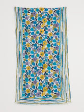 Load image into Gallery viewer, Sea Salt - May Garland Scarf in Zennor Stripe Border Chalk