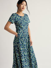 Load image into Gallery viewer, Sea Salt - Veronica Dress in Painty Bluebell Dark Voyage
