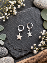 Load image into Gallery viewer, Alice Rose Jewellery - Star Hoops Silver
