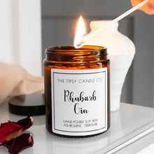 Load image into Gallery viewer, TTCC - Rhubarb Gin Amber Glass Candle