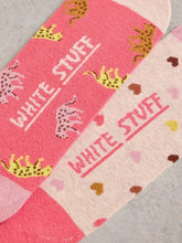 Load image into Gallery viewer, White Stuff - 2 Pack Leopard No Show Socks in Pink Multi