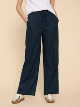 Load image into Gallery viewer, White Stuff - Belle Linen Wide Trousers - Dark Navy