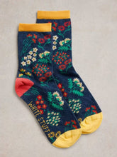 Load image into Gallery viewer, White Stuff - Floral Bouquet Ankle Sock in Blue Multi