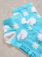 Load image into Gallery viewer, White Stuff - Fluffy Sheep Trainer Sock in Blue Multi