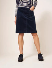 Load image into Gallery viewer, White Stuff - Melody Organic Cord Skirt - Dark Navy